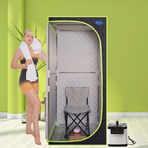 LOVMOR Portable Gothic Roof Plus Type Full Size Steam Sauna tent with Foldable Chair, Remote Control, Spa, Therapy & Relaxation at home - 1 of 4