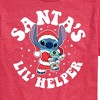 Men's - Lilo and Stitch - Santas Lil Helper Christmas Short Sleeve Graphic T-Shirt - 2 of 4