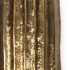HomeRoots 12" Antiqued Gold Ribbed Aluminum Wall Vase - 4 of 4