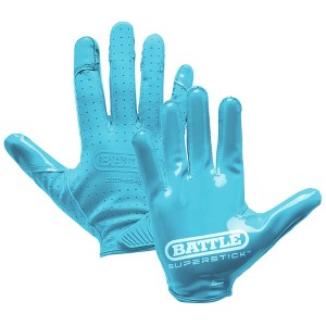 Battle Sports Adult Doom Speed Receiver Football Glove - Columbia Blue - 1 of 2
