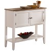 Bayberry Wood Server White - Hillsdale Furniture: Farmhouse Design, Ample Storage, Matte Finish - 3 of 4
