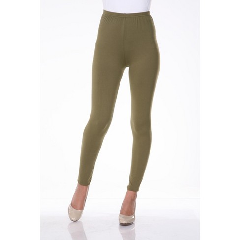 Women's Super Soft Solid Leggings Green Medium - White Mark : Target