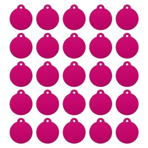 Unique Bargains Aluminum Stamping Round Laser Engraving Blanks Dog ID Tags 25 Pcs - 1 of 4