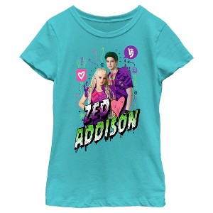 Girl's Z-O-M-B-I-E-S Zed and Addison T-Shirt - 1 of 4