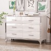 NicBex Elegant Double Dresser,Wide Dressers with Metal Pulls,Chest of 6 Drawers for Bedroom,Living Room,Dining Room,Hallway - 2 of 4