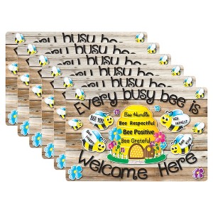 Smart Poly® Computer Mouse Pad, 8" x 10", Every Busy Bee is Welcome Here, Pack of 6 - 1 of 3