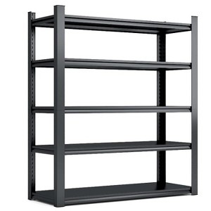 Munora 78"H 5-Tier Extra-Wide Garage Shelf, Adjustable Heavy Duty Metal Rack, 2500 lbs Capacity, Industrial Powder-Coated Steel, 48"W x 18"D, Black - 1 of 4