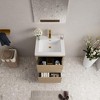 ChicFurnit 24 Inch Bathroom Vanity with Sink Freestanding Vanity with Stone Resin Sink and Storage for Bathroom, White/Beige, 23.62"*19.69"*35.43" - 2 of 4