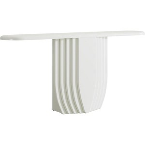 Tribesigns Modern 63" Console Table, Wooden Entryway Sofa Table with Geometric Base for Hallway, Entrance, Foyer - 1 of 4