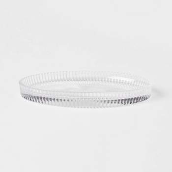 Ribbed Glass Vanity Tray Clear - Threshold™