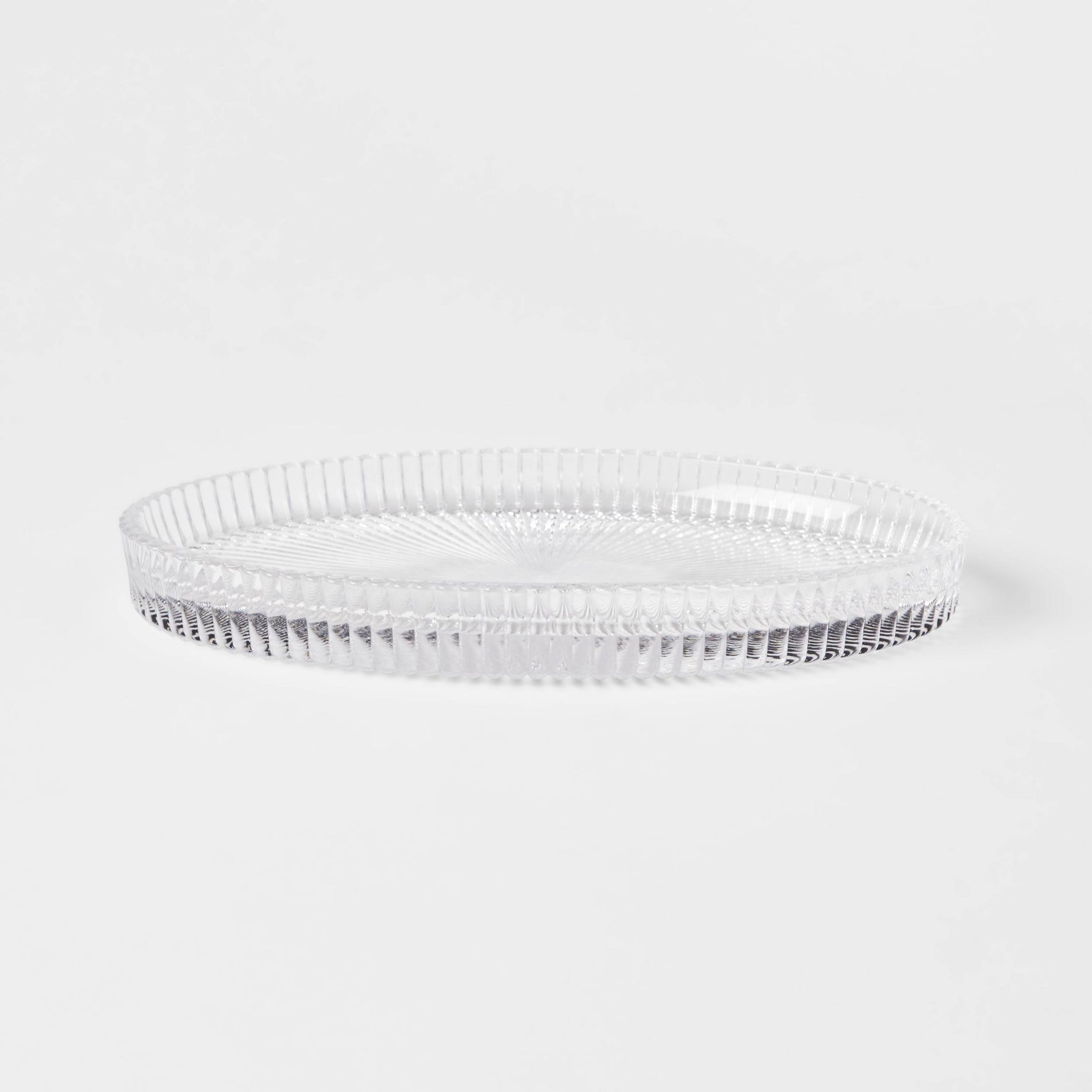 Ribbed Glass Vanity Tray Clear - Threshold™