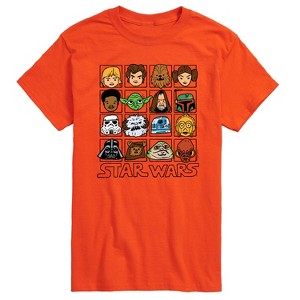 Men's - Star Wars - Yoda and Friends Face Grid Short Sleeve Graphic T-Shirt - 1 of 4