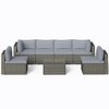 Outdoor 7-Piece Patio Furniture Set, Wicker Patio Conversation Sets with Cushions and Coffee Table, Outdoor Modular Sectional Sofa - 2 of 4