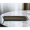 HomeRoots 21" Antiqued Bronze Cast Iron Vanity Tray With Handles - 2 of 4