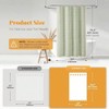 Stall Fabric Shower Curtain - 54x78 Inches Linen Heavy Duty Tassel Set with 10 Hooks, Sage Green Thick Bathroom Curtain - 3 of 4