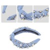 Unique Bargains Women's Knotted Simulated Pearl Rhinestones Headband 1.18" Wide 1Pc - 3 of 4