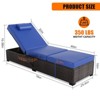 Garvee Outdoor Chaise Lounge Chairs, Set of 2 Wicker Patio Reclining Chairs with Adjustable Backrest, Rattan Lounger for Pool - 3 of 4