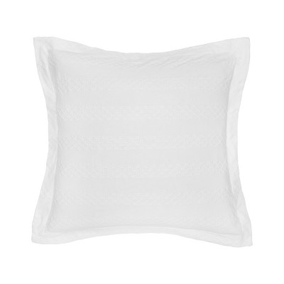 carol & frank 26" x 26" Keller White Cotton Euro Sham - Machine Washable