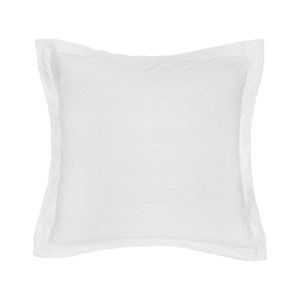 carol & frank 26" x 26" Keller White Cotton Euro Sham - Machine Washable - 1 of 4