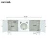 Hidden Cat Litter Box Enclosure with Scratching Door,Modern Cat Furniture with Storage,Indoor Litter Cabinet for Small Pets-Maison Boucle - 4 of 4