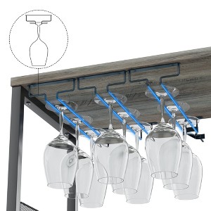 DobleePy Bar cabinets, wine cabinets, sideboards, adjustable shelves, suitable for small bar cabinets in kitchens and restaurants,Retro color - 1 of 4