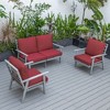 Leisuremod Walbrooke Modern 3 Piece Patio Set with Grey Aluminum Frame - 2 of 4
