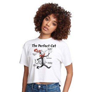 Women's - Dr. Seuss - Cat in the Hat The Perfect Cat Cropped Graphic T-Shirt - 1 of 4