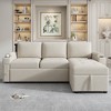 TiramisuBest 83.5" L-shaped Sofa Couch Convertible Sofa Bed Sectional Sofa with Ample Storage Space, Modular Sectional Sofa with Storage, Si - 2 of 4