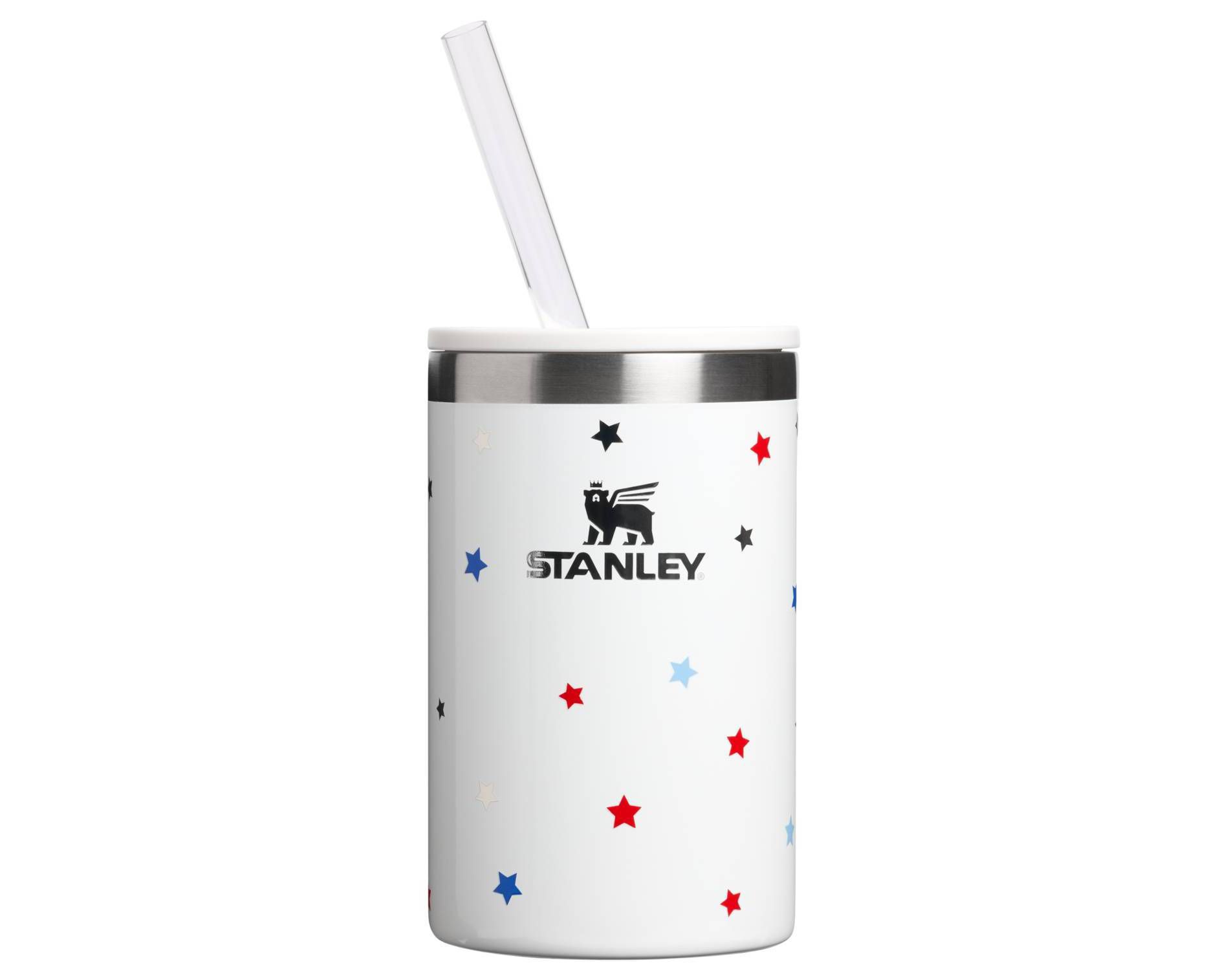 Stanley 10 oz Standard Stainless Steel Can Chiller with Lid and Straw Starry Sparkle