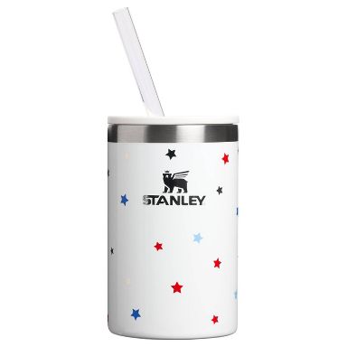 Stanley 10 oz Standard Stainless Steel Can Chiller with Lid and Straw Starry Sparkle