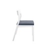 Plank+Beam Set of 2 Modern Dining Chairs, Cushioned Seat Kitchen Chair, Upholstered Solid Wood Chair for Office and Living Room, White/Graphite - 3 of 4