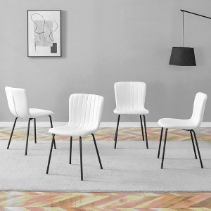 CAVINAS Luxury Dining Chair,Set of 4,Upholstery Chairs for Dining Room with Metal Legs,Minimalist Dining Chairs - 1 of 4