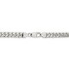 Black Bow Jewelry Men's 7.25mm Sterling Silver Solid D/C Domed Curb Chain Necklace - 4 of 4