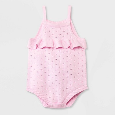 Baby Girls' Pointelle Sweater Romper - Cat & Jack™ : Target