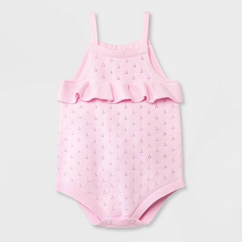 Carters Baby Girls Polka Dot Sunsuit 9 Months Pink