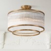 Possini Euro Design Warren 16 1/4" Modern Semi Flush-Mount Ceiling Light Fixture Kitchen Foyer Hallway Drum Round 5-Light Bronze Finish Crystal - image 2 of 4