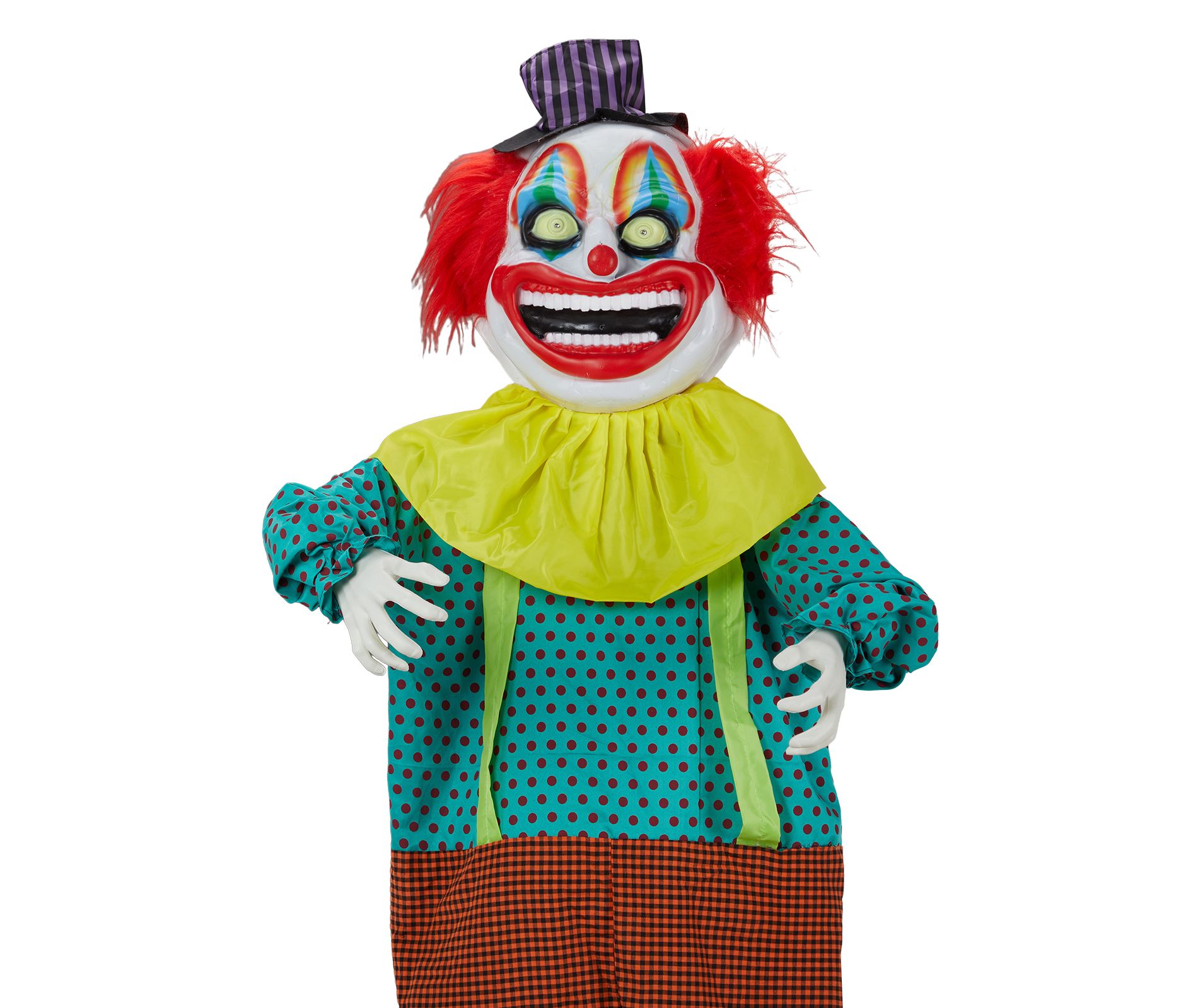 Slickblue Spooky Animated 6FT Halloween Standing Decoration with LED Lights, Sound, and Reusable for Outdoor Use