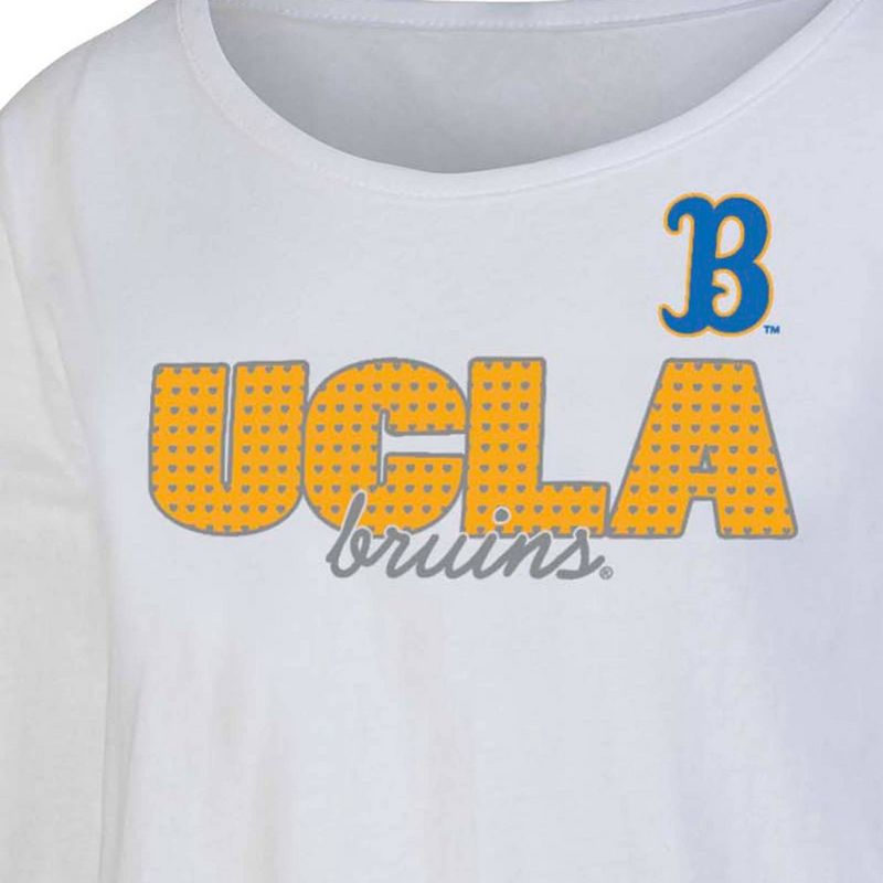 NCAA UCLA Bruins Girls&#39; White Long Sleeve T-Shirt, 3 of 4