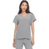 Hey Collection Women's Stretch Mock Neck Medical Scrub Top with Princess Seam - 4 of 4