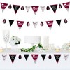 Big Dot of Happiness 30 Piece Maroon Graduation Party Pennant Triangle Banner - 2 of 4