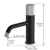 ALEXOUN Modern Black and Brushed Nickel Faucet Brass Bathroom Basin Faucet Design Deck Mounted Water Mixer Tap - 3 of 4