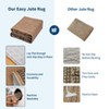 2x6FT Jute Washable Area Rug for Living Room, Modern Non-Slip Outdoor Rug for Patio, Non-Shedding Stain Resistant Soft Carpet for Bedroom - 3 of 4