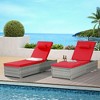 PAGED 2-Piece PE Rattan Patio Chaise Lounge with 6 Positions,Outdoor Lounge Chairs for Pool,Deck - 2 of 4