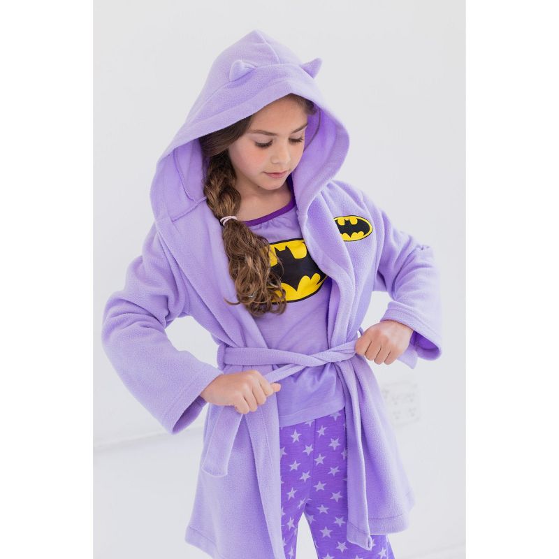 DC Comics Justice League,DC Comics Wonder Woman Girls Costume Long Sleeve Pajama Sleep Robe Little Kid, 2 of 9