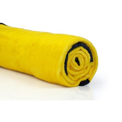 Pac-Man Yellow and Black Round Fleece Throw Blanket