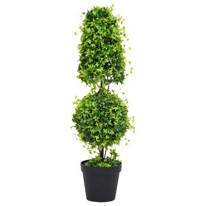 vidaXL Artificial Plant Green Polyethylene, Metal, Polypropylene Medium - 1 of 4