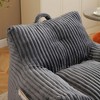 Sapphtopaz Corduroy Bean Bag Chair with Armrests and Footstool,Comfy Chaise Floor Lazy Sofa for Adults & Kids,Bean Bag for Living Room,Bedroom - 2 of 4