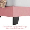 Twin Size Velvet Bed Frame, Corduroy Upholstered Twin Bed Frames Platform - 4 of 4
