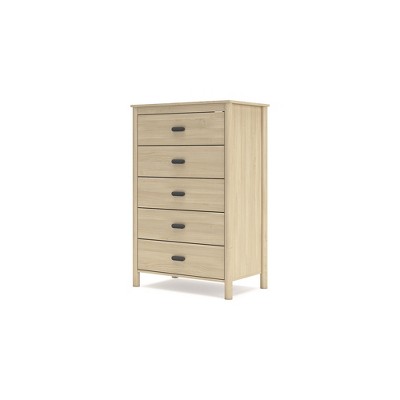 Cabinella Beige 5-Drawer Tall Dresser with Levelers