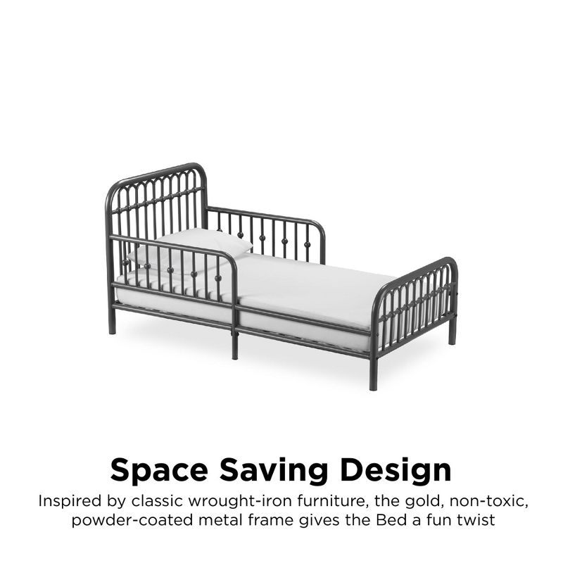 Little Seeds Monarch Hill Ivy Metal Toddler Bed, 4 of 10